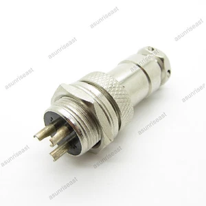 5 × Sets Aviation Plug 3-Pin 16mm GX16-3 Male and Female Panel Metal Connector - Picture 1 of 7
