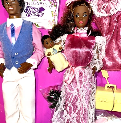 💕Vintage Barbie Corazón Familia AA Steffi Cara Mamá, Papá y Bebé Recién Llegados 2499 💕 Foto 1 de 4