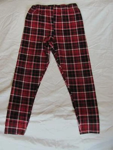 Garanimals Red Black Plaid Knit Leggings Size 7 - Picture 1 of 4