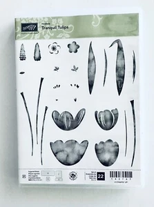 Estampación de sellos de tulipanes tranquiles NUEVO construir una flor Primavera Pascua - Imagen 1 de 2