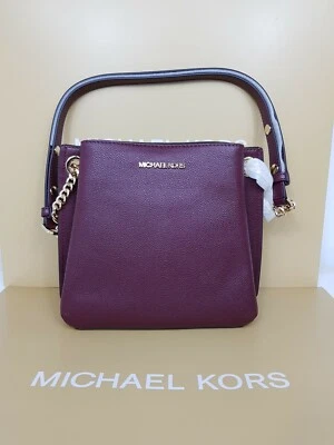Michael kors bag TEAGEN MERLOT SM BUCKET SHLDR LEATHER RRP 298 - Image 1 of 4