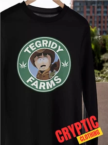 Tegridy Farms SHIRT Funny South Park Randy Marsh Towelie Christmas Fun Joke Gift - Picture 1 of 11