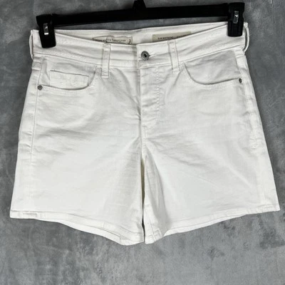 Shorts Pilcro Anthropologie tamanho 26Slim Boyfriend jeans branco desgastado - Imagem 1 de 4