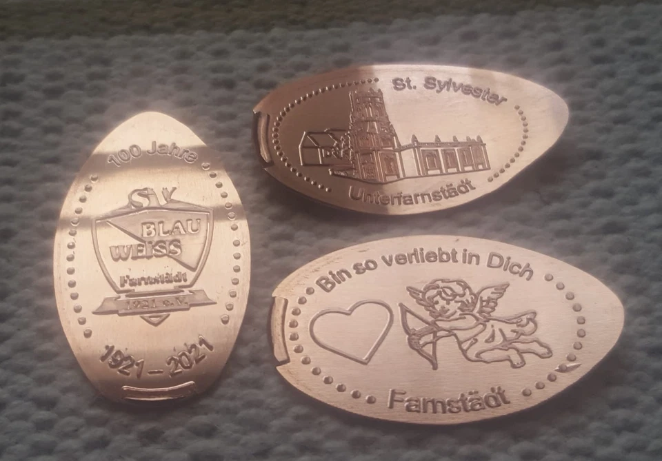 Elongated Coin Farnstädt Satz -  3 MOTIVE - Bild 1 von 1