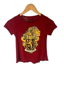 Harry Potter Shirt Youth Small 7/8 Burgundy Graphic Gryffindor Crest T-Shirt - Picture 1 of 3
