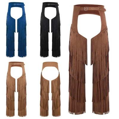 Western ковбой Chaps мужчин Assless слоистая бахрома мотоцикла Chaps брюки костюм - Изображение 1 из 4