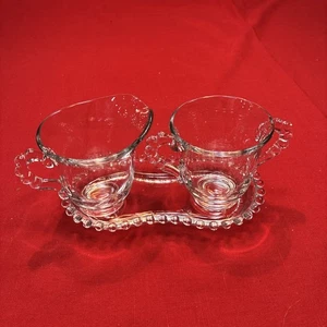 Vintage Glas Milchkännchen & Zucker Set - Bild 1 von 12