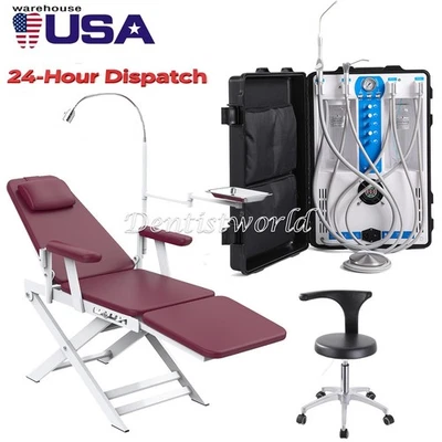 Portable Dental Delivery Unit Air Compressor Curing Light Scaler /Chair /Stool - Image 1 of 4