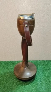 Robusto e Massiccio Posacenere in Legno Da Bar Soggiorno Vintage Da Collezione - Foto 1 di 7