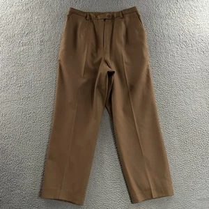 Pendleton Womens Pants Brown Size 14 Petite High Rise Dress Pant 100% Wool - Picture 1 of 17