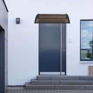 Vordach Mellerud 150x100 cm Schwarz/Braun [en.casa] - Bild 1 von 5