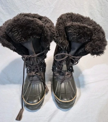 Khombu Nordic Boot for Women, Size 9 Brown Winter Snow Boot Outdoors Ski Warm - Image 1 of 4