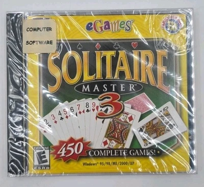 Solitaire Master 3: Computer Game (PC, 2002) E Games Strategy Card 450 Games! - Image 1 of 3
