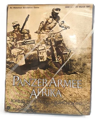 RARE SPI PANZERARMEE Afrika 1973 ROMMEL IN THE DESERT COMPLETE FLATPACK TRAY - Image 1 of 4