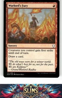 Magic the Gathering MTG Dominaria Warlord's Fury #151 Buy 2 Get 1 - Image 1 of 2