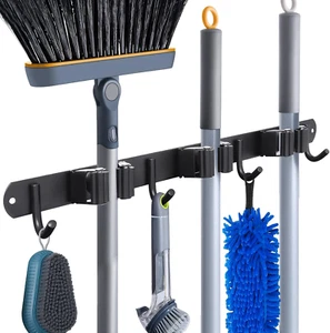 Broom Holder Wall Mount Broom Organizer Mop Holder Hanger Garden Tool - Picture 1 of 7