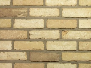 Retro-Handform-Verblender WDF BH391 hellbeige gerumpelt Klinker-Ziegel Fassade - Photo 1/1
