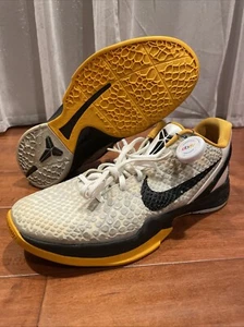 Nike Zoom Kobe VI 6 "White Del Sol" / Men Sz 12 / 429659-103 Og Yellow Black - Picture 1 of 9