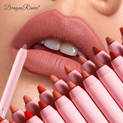 Waterproof Pencil Lipstick Cosmetic Pen Matte Velvet Lip Liner Long Lasting UK - Image 1 of 4