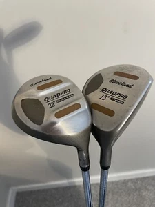 Vintage Cleveland Quadpro 15* 3 Wood & 22* 7 Wood RH - Picture 1 of 11