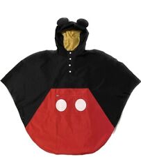 Disney Parks Mickey Mouse Hooded Rain Poncho Coat With Ears Adult Size XS/S New 