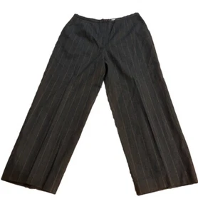 Talbots Vintage Wool Dress Pants Trousers Gray Striped Stretch Lined 35 XL 18 - Bild 1 von 6