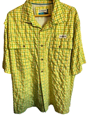 Magellan Outdoors Fish Gear Shirt Relaxed Fit Mens Large Blue and Yellow - Image 1 of 4