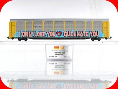 Escala N ***FERROMEX*** 89' Resistente a la intemperie, graffiti Auto Rack - Micro trenes 11144190 Foto 1 de 4