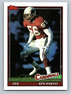 1991 Topps #518 Ken Harvey   Phoenix Cardinals - Image 1 of 2