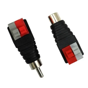 Speaker Wire A/V Cable to Audio Male female Connector Adapter Press Plug - Picture 1 of 45