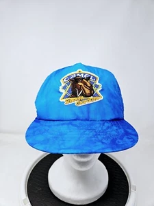 Vintage Joe Camel Trucker hat Smooth Character Blue Tie-Dye Smokers Snapback - Picture 1 of 7