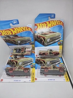 LOTE DE 3 NUEVOS 2024 Hot Wheels '67 Chevy C10 83/250 HW Art Cars 2/10  Foto 1 de 3