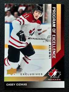 CASEY CIZIKAS 2013-14 UPPER DECK TEAM CANADA EXCLUSIVES 13-14 NO 220      90370