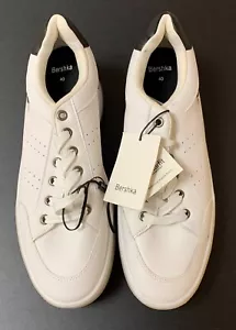 Original Brend BERSHKA Women's leather sneakers size EUR 40 USA 9 - Picture 1 of 8