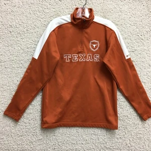 Columbia Texas Longhorns Sweatshirt Small Adult Orange 1/4 Zip Pullover Mens S - Picture 1 of 10