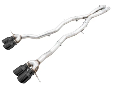AWE SwitchPath Catback Exhaust Diamond Black Tips For 2021-2023 BMW M3/M4 - Image 1 of 4