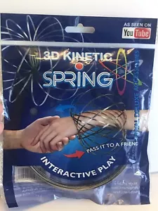 Nuovissimo anello scultura giocattolo primavera argento cinetico 3D vortice visto su You Tube - Foto 1 di 3
