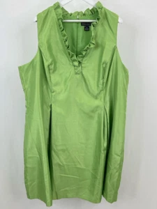 JESSICA HOWARD NWT New Size 24W Lime Green Satin Ruffle Formal Women's Dress - Picture 1 of 4