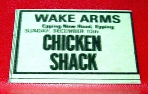 Chicken Shack Epping Gig Vintage ORIGINAL 1972 Press/Magazine ADVERT 1.5"x 1" - Picture 1 of 3
