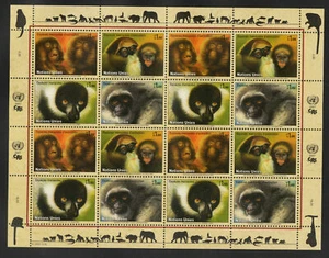 A 99 ) ONU 2007 Ginebra Especies en Peligro de Extinción: Primates/Monos - Imagen 1 de 1