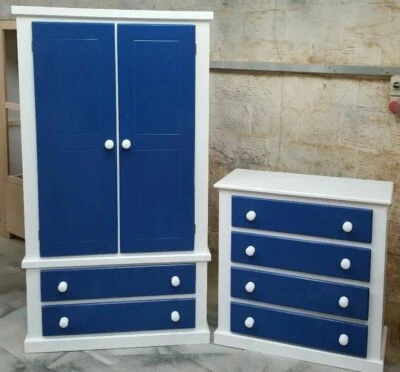 JUEGO DE 2 PIEZAS DE TULIPÁN HECHO A MANO (AZUL Y BLANCO) Foto 1 de 2