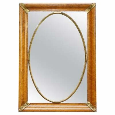 STUNNING 19TH CENTURY BURR WALNUT FRENCH MIRROR WITH GILTWOOD DECORATION - Image 1 of 4