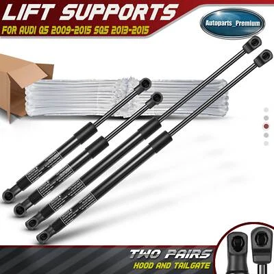 4x Capô Frontal Tampa Traseira Elevatória Suporta Amortecedores Gás Apoios de Suspensão para Audi Q5 SQ5 2009-2015 - Imagem 1 de 4