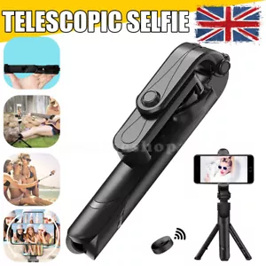 Telescopic Selfie Stick Bluetooth Tripod Monopod Phone Holder For iPhone Android - Picture 1 of 12
