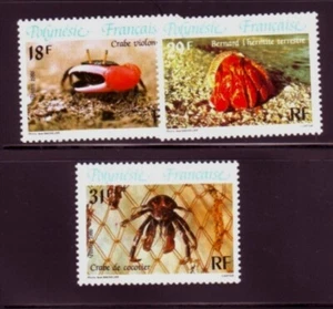 FRENCH POLYNESIA Sc 427-9 NH issue of 1986 - SEA LIFE - CRABS - Picture 1 of 1