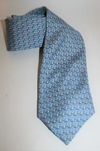 Seidenkrawatte VINEYARD VINES blau weiß SEGELBOOT - Bild 1 von 5