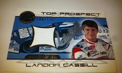Landon Cassill Autograph Race Used Sheet Metal Top Prospect Press Pass 144/175  - Image 1 of 4