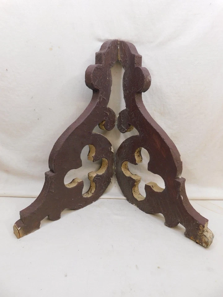 1800's Antique Wooden CORBELS Scrolled Fretwork VICTORIAN EASTLAKE Style ORNATE - Image 1 of 4