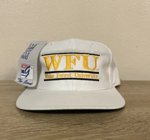 Gorra de colección WFU Wake Forest University SnapBack The Game Split Bar años 90 nueva con etiquetas - Imagen 1 de 14