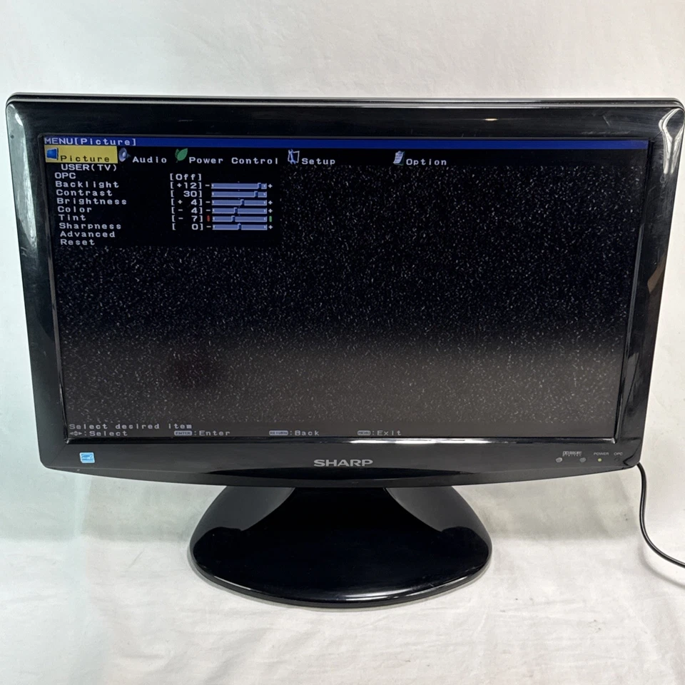 Sharp LC19SB25U 19 Inch 720P LCD HD TV AUX Gaming PC Monitor Tested No Remote - Image 1 of 4